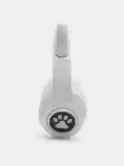 Белый наушники детские Cat Ear беспроводные, светящиеся, с ушками
