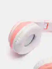 Розовый наушники детские Cat Ear беспроводные, светящиеся, с ушками