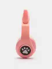 Розовый наушники детские Cat Ear беспроводные, светящиеся, с ушками