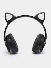Розовый наушники детские Cat Ear беспроводные, светящиеся, с ушками