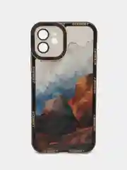 Коричневый чехол для iPhone 11, 12, 13, 14, 15 Pro Max Plus, с принтом, защитой камеры