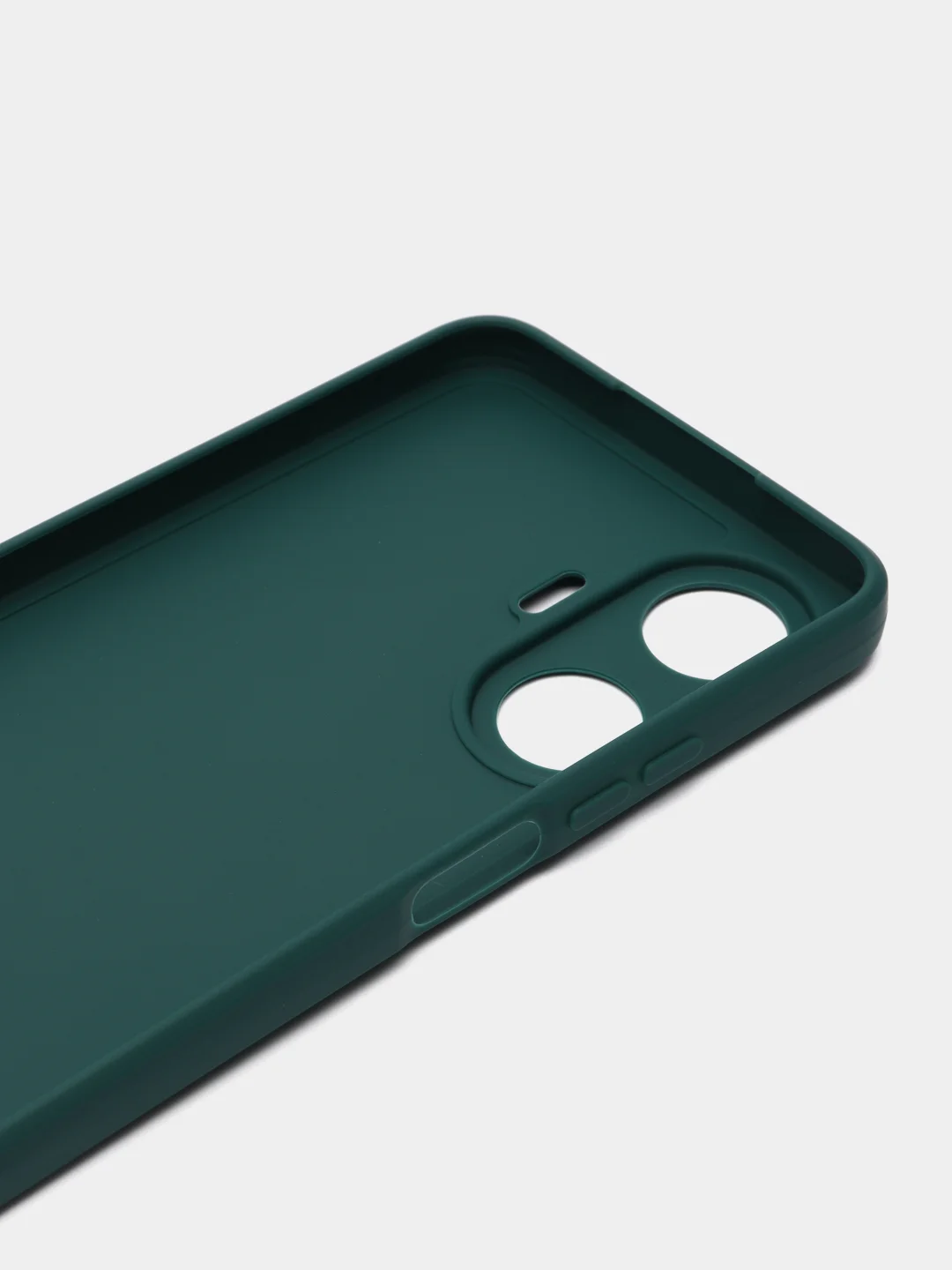 Тёмно-зелёный чехол Realme C55, Реалми С55, силиконовый, матовый