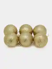 Золотой набор елочных шаров с пайетками, 6 шт