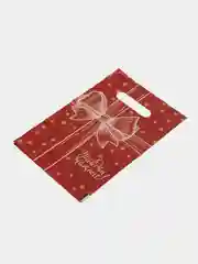 Тёмно-бордовый пакет полиэтиленовый, новогодний, 2 размера