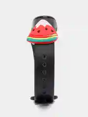 Черный часы детские, наручные, электронные, с героями мультфильмов и фруктами