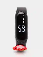 Черный часы детские, наручные, электронные, с героями мультфильмов и фруктами