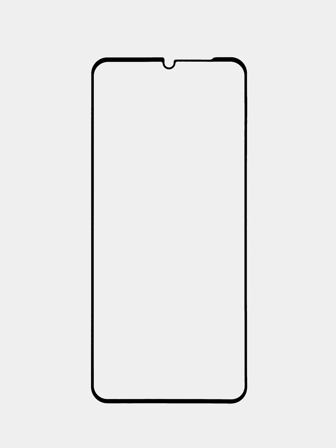Прозрачный стекло для Honor X5 Plus, защитное, BROSCORP, с олеофобным покрытием и черной рамкой