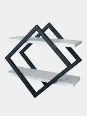 Белый полка настенная Лофт