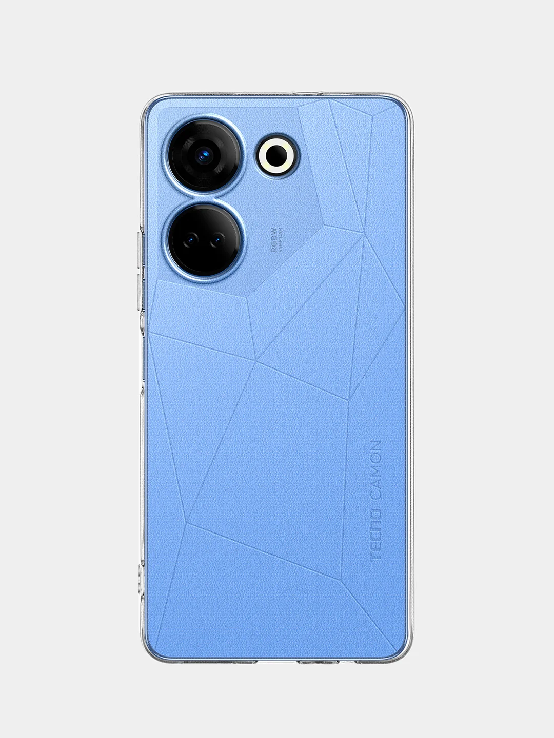 Прозрачный чехол для Tecno Camon 20, 20 Premier силиконовый BROSCORP с защитой камер и от прилипания