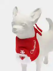 Красный новогодний костюм для кошек и собак, шапка и слюнявчик