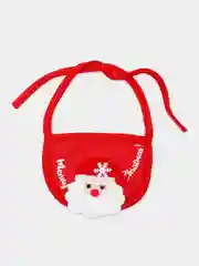Красный новогодний костюм для кошек и собак, шапка и слюнявчик