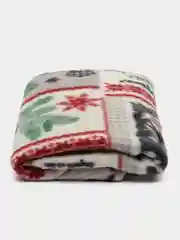 Разноцветный плед флисовый, новогодний, 130 х 150 см, подарок и украшение на Новый Год