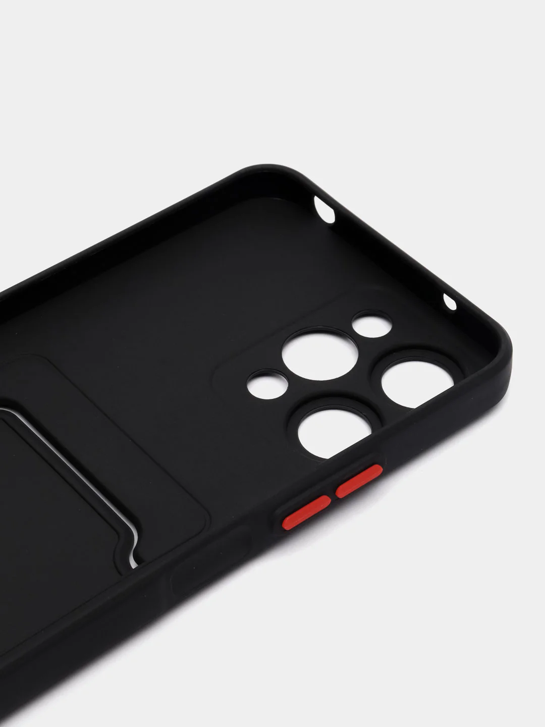 Черный чехол с карманом для Xiaomi Redmi 12 (Редми 12)