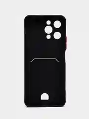 Черный чехол с карманом для Xiaomi Redmi 12 (Редми 12)