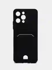Черный чехол с карманом для Xiaomi Redmi 12 (Редми 12)