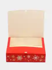 Красный коробка подарочная новогодняя, разные размеры, 7 вариантов
