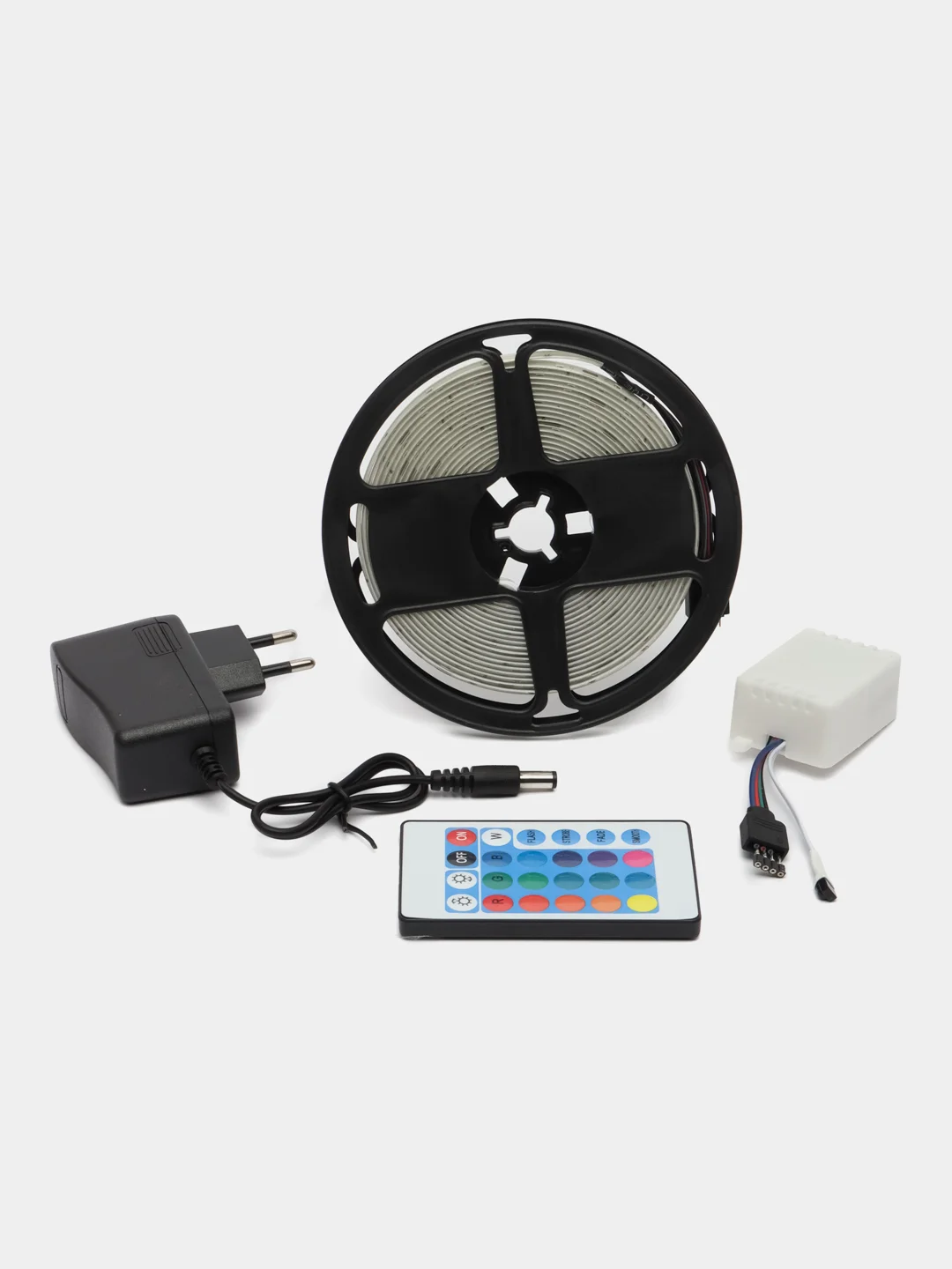 Светодиодная лента с пультом, для кухни и комнаты, RGB LED, 5 метров, 16 цветов