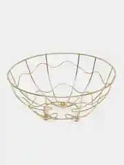 Фруктовница глубокая, 23*23*9 см, цвет золото