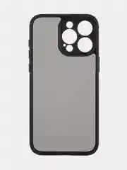 Черный чехол для Apple iPhone 14, 15 Pro Max/Pro/Plus пластиковый BROSCORP с силиконовой защитой