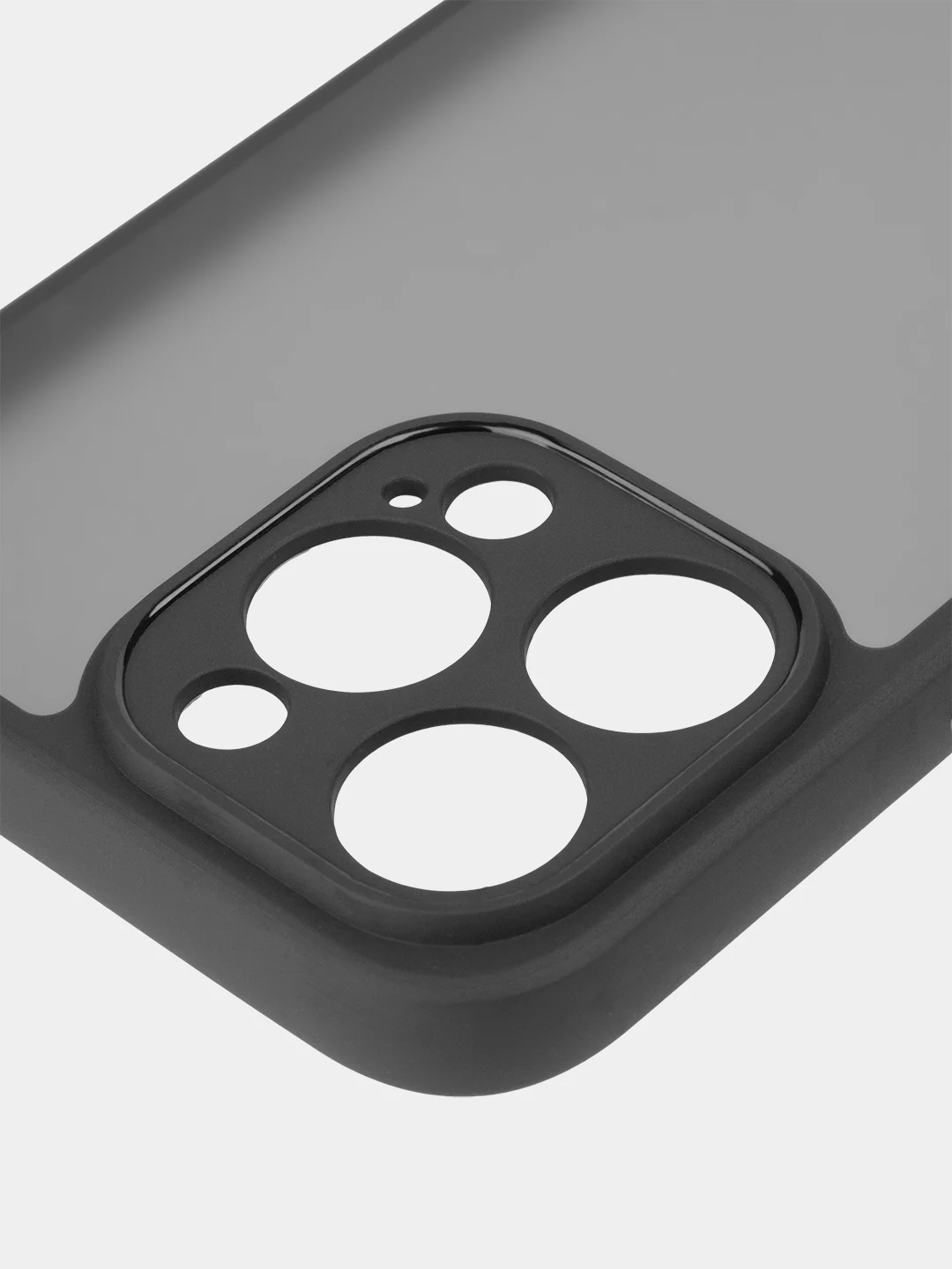 Черный чехол для Apple iPhone 14, 15 Pro Max/Pro/Plus пластиковый BROSCORP с силиконовой защитой