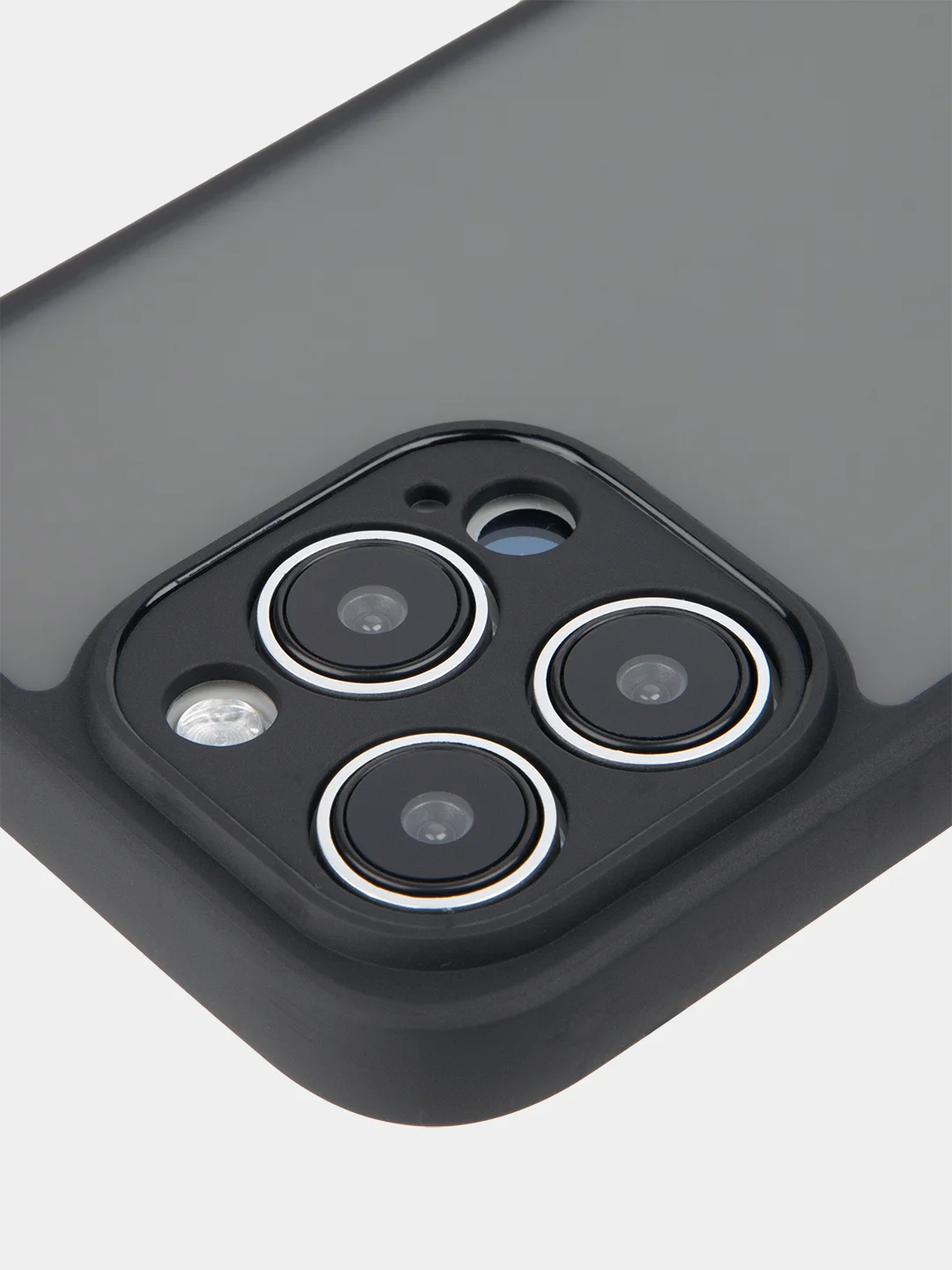 Черный чехол для Apple iPhone 14, 15 Pro Max/Pro/Plus пластиковый BROSCORP с силиконовой защитой