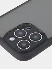 Черный чехол для Apple iPhone 14, 15 Pro Max/Pro/Plus пластиковый BROSCORP с силиконовой защитой