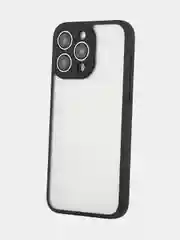 Белый чехол для Apple iPhone 14, 15 Pro Max/Pro/Plus пластиковый BROSCORP с силиконовой защитой