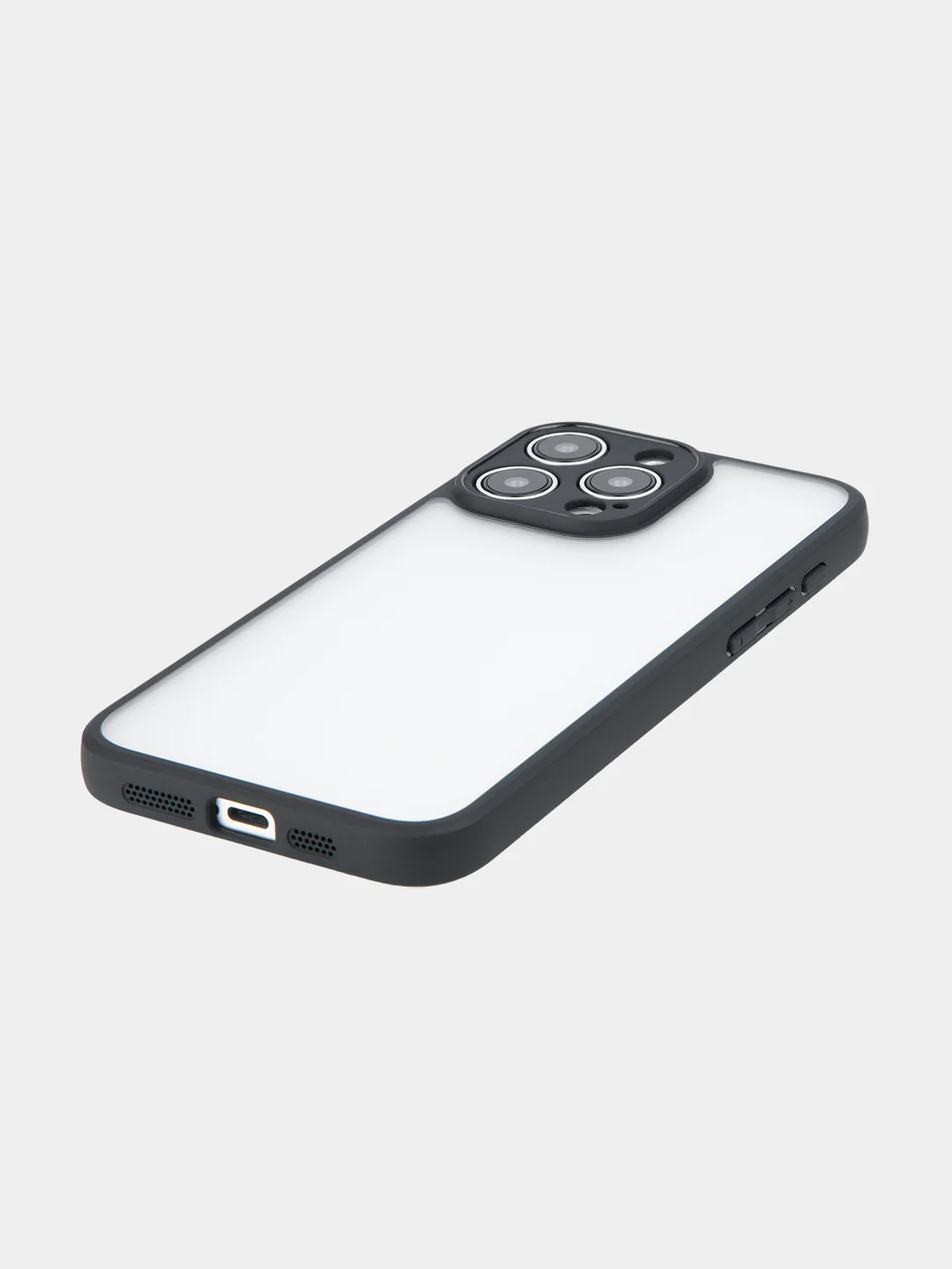 Белый чехол для Apple iPhone 14, 15 Pro Max/Pro/Plus пластиковый BROSCORP с силиконовой защитой