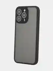 Черный чехол для iPhone 15 / 15 Plus / 15 Pro / 15 Pro Max пластик с силиконовой окантовкой, ROSCO