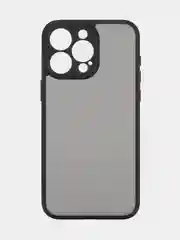 Черный чехол для iPhone 15 / 15 Plus / 15 Pro / 15 Pro Max пластик с силиконовой окантовкой, ROSCO