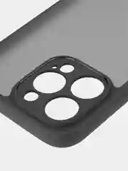Черный чехол для iPhone 15 / 15 Plus / 15 Pro / 15 Pro Max пластик с силиконовой окантовкой, ROSCO