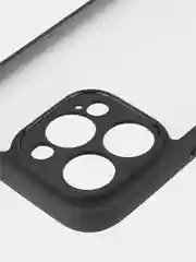 Белый чехол для iPhone 15 / 15 Plus / 15 Pro / 15 Pro Max пластик с силиконовой окантовкой, ROSCO