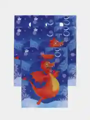 Индиго пакет для подарка новогодний, полиэтиленовый,набор 5шт,10 шт, размер 20 х 30 см
