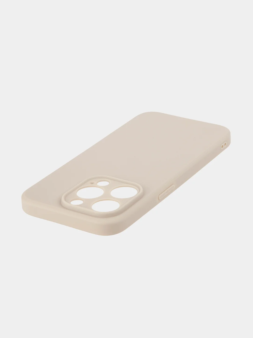 Бежевый меланж чехол для iPhone 15 Pro силиконовый BROSCORP матовый/ прозрачный/ с карманом, защита камер