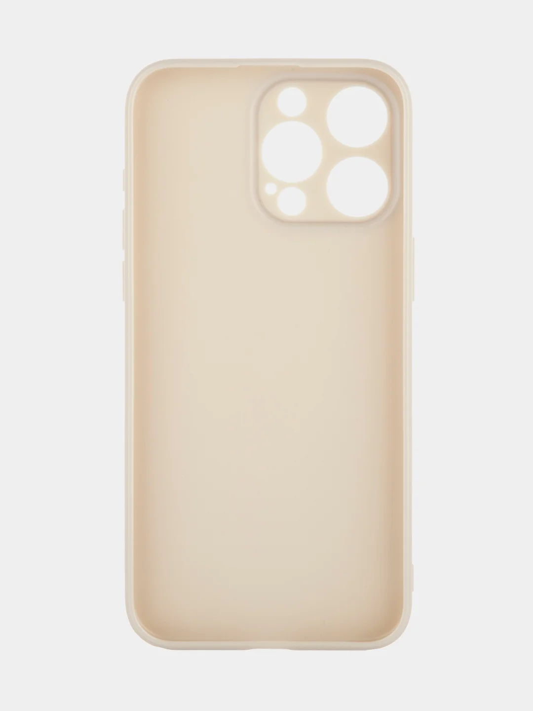 Бежевый меланж чехол для iPhone 15 Pro Max силиконовый BROSCORP, матовый/ прозрачный, бортик- защита камер