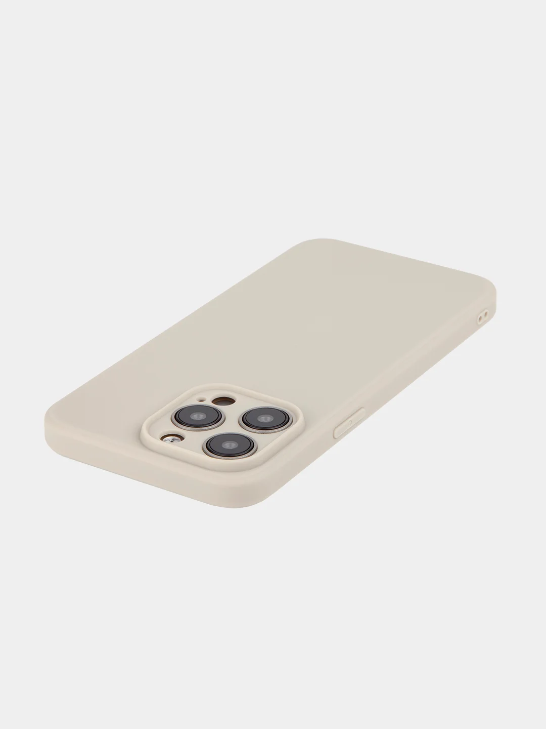 Бежевый меланж чехол для iPhone 15 Pro Max силиконовый BROSCORP, матовый/ прозрачный, бортик- защита камер