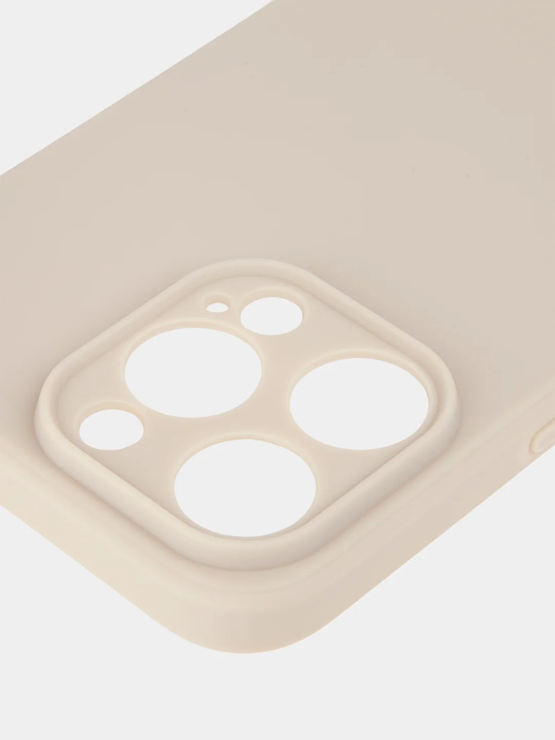 Бежевый меланж чехол для iPhone 15 Pro Max силиконовый BROSCORP, матовый/ прозрачный, бортик- защита камер