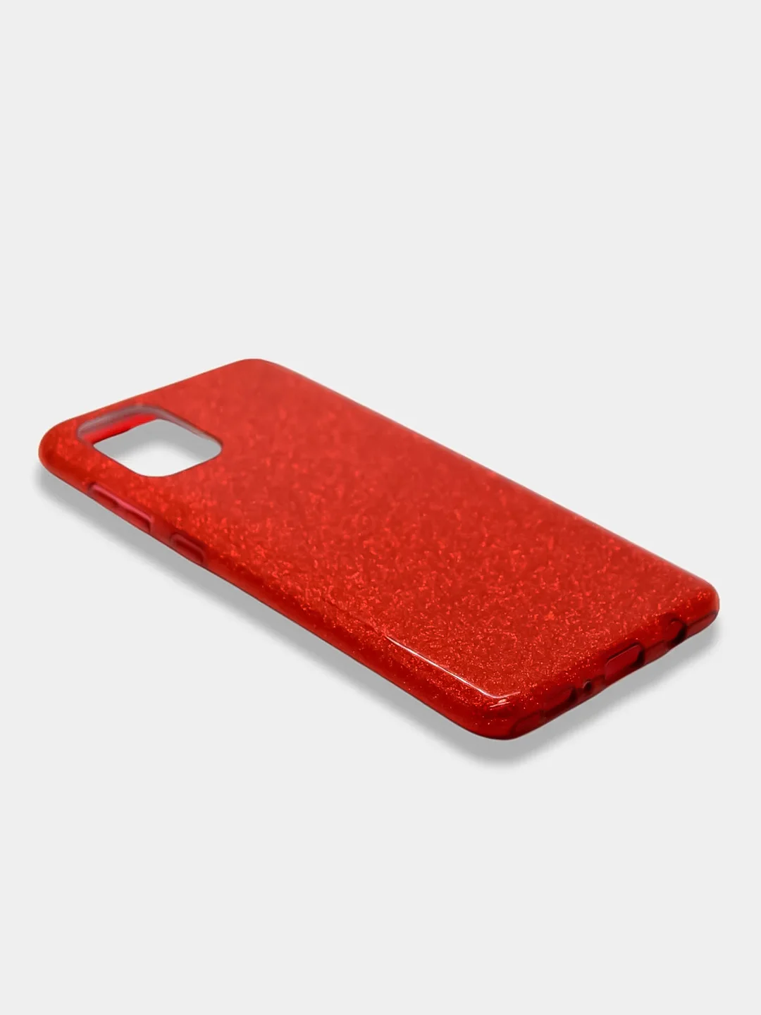 Красный чехол блестящий Samsung Galaxy A02S, A52, A72, накладка c блёстками Самсунг