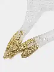 Белый олень новогодний елочное украшение подвеска на елку, набор 2 шт, 8 х 15 см