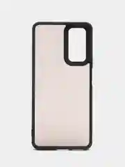 Угольный чехол матовый для Redmi Note 11 Pro 4G / Note 12 Pro 4G полупрозрачный, с глянцевой рамкой