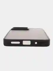 Угольный чехол матовый для Xiaomi Redmi 12, пластиковый, полупрозрачный, с глянцевой рамкой