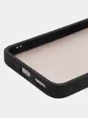 Угольный чехол матовый для Xiaomi Redmi 12, пластиковый, полупрозрачный, с глянцевой рамкой