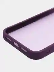Пурпурный чехол матовый на iPhone 11, 14, 14 Pro, 14 Pro Max, 15 Pro, полупрозрачный, с глянцевой рамкой