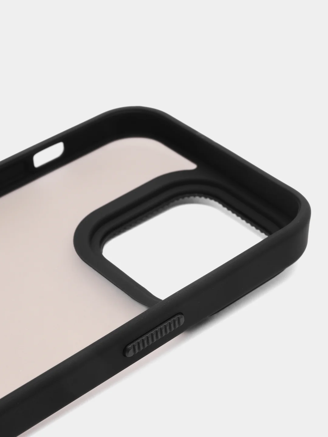 Черный чехол матовый на iPhone 11, 14, 14 Pro, 14 Pro Max, 15 Pro, полупрозрачный, с глянцевой рамкой