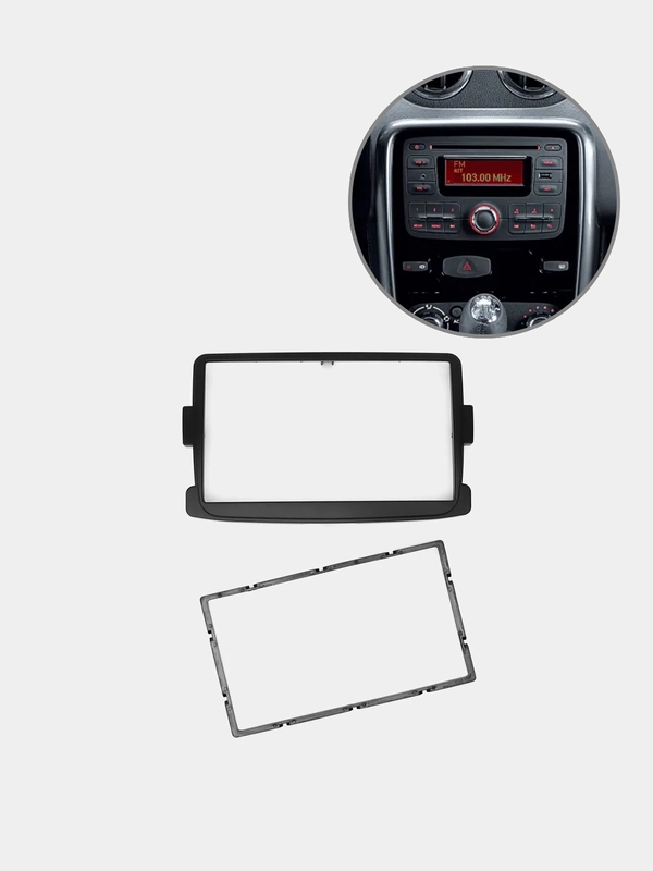 Переходная монтажная рамка 2-din 7дюймов на Lada Xray, Renault Duster, Logan, Sandero 11-297