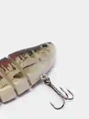 Багровый воблер рыболовный 6 секционный, сегментный 3D, 10 см, 18 г, приманка наживка