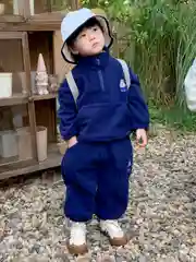 Синий флисовый костюм оверсайз для мальчиков и девочек, тёплый