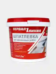 Шпатлевка финишная Первая линия латексная, для внутренних работ, белая