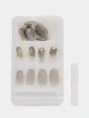 Вишнёвый накладные ногти, с дизайном