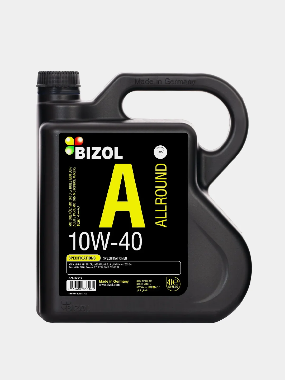 Моторное масло BIZOL Allround 10W-40